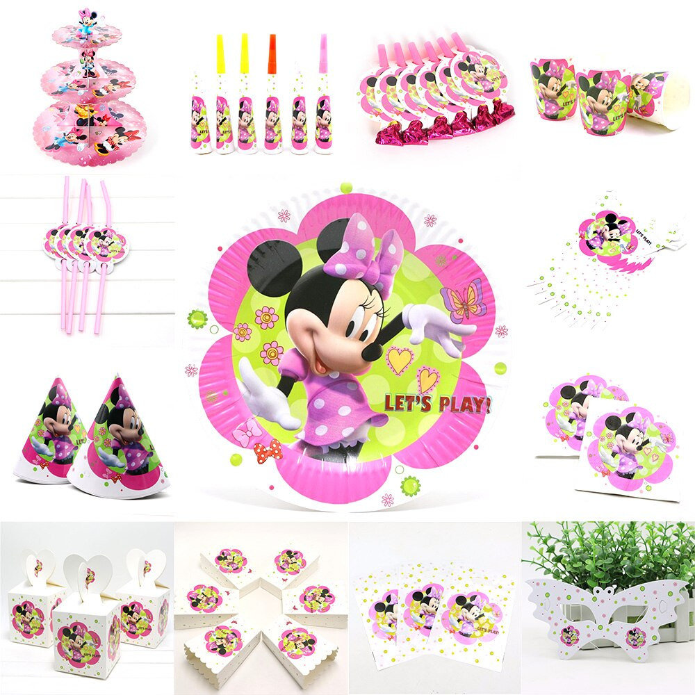 Minnie Mouse Baby Shower Decorations Party City
 Disney Minnie Mouse Theme Party Decoration Set Girls Kids