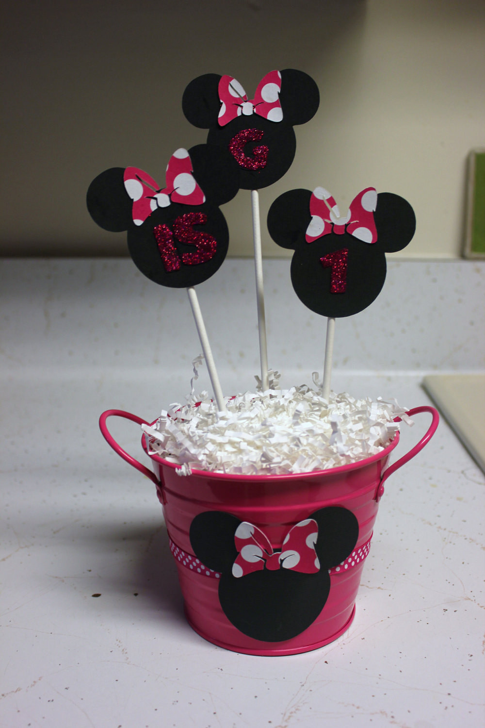 Minnie Mouse Birthday Decor
 Items similar to Minnie Mouse Centerpiece Minnie