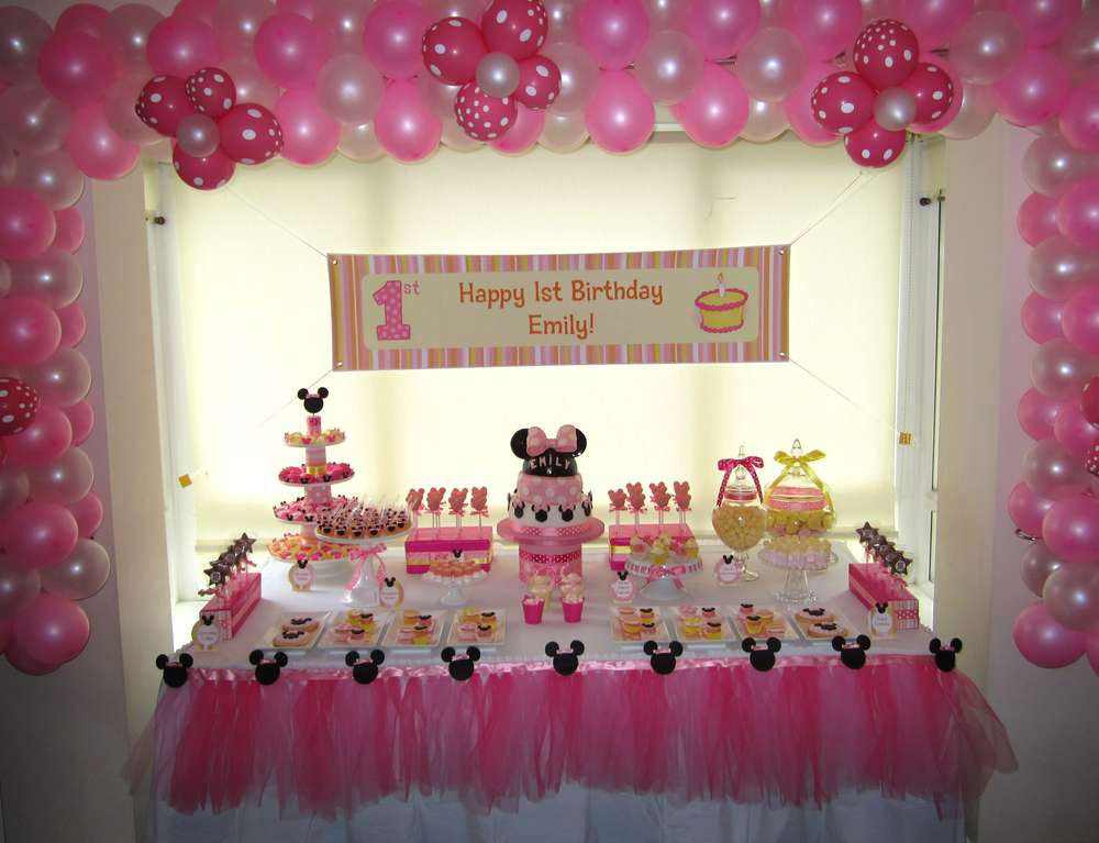 Minnie Mouse Birthday Decoration Ideas
 Minnie Mouse Birthday Party Ideas 1 of 15