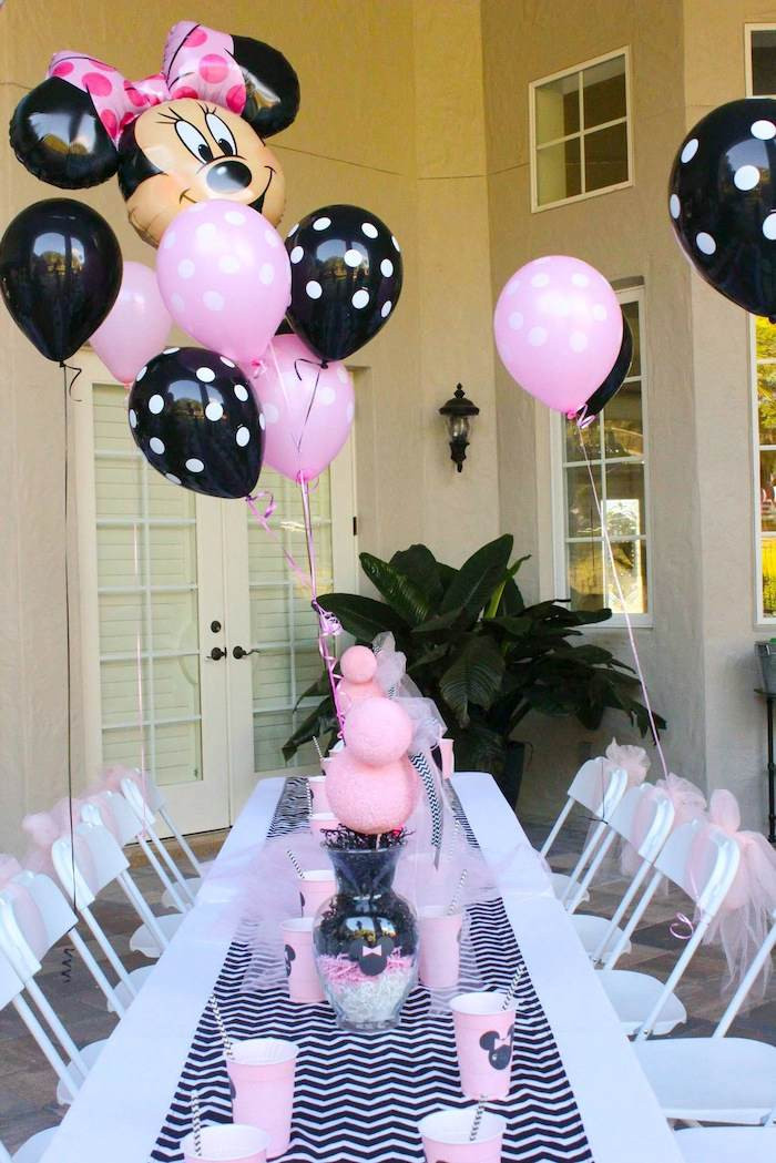 Minnie Mouse Birthday Decoration Ideas
 Kara s Party Ideas Minnie Mouse Themed Birthday Party