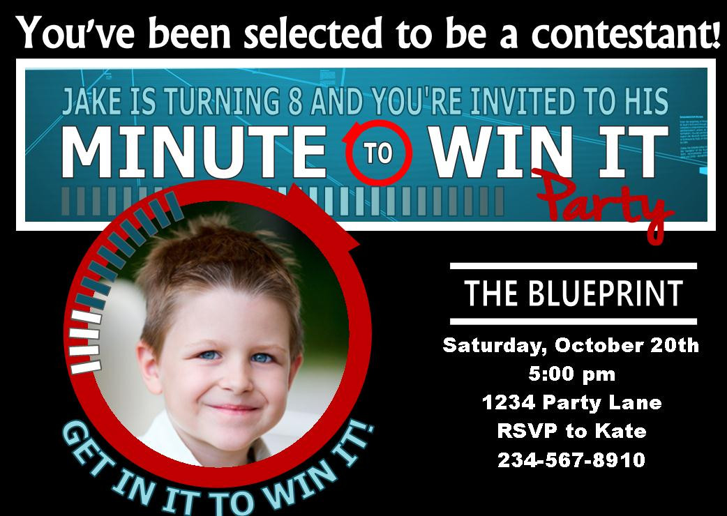 Minute To Win It Birthday Party
 Minute to Win It Party Supplies Printables and Invitations