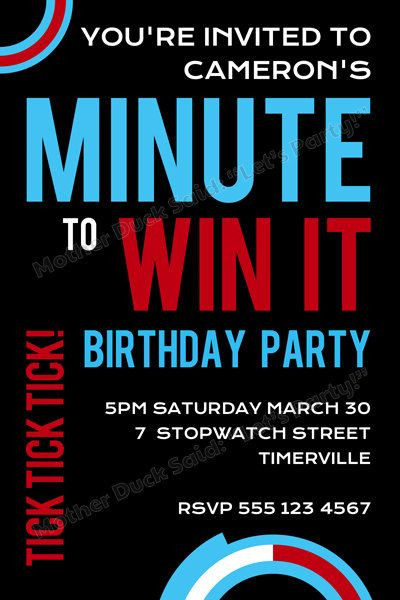 Minute To Win It Birthday Party
 Pin on go shorty it s your birthday we gonna party