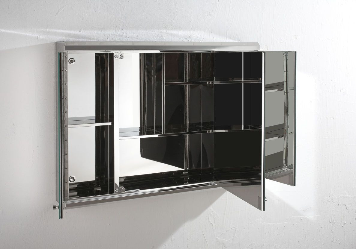 Mirrored Bathroom Cabinet
 800mm Wide Triple Door Biscay Wall Mount Mirror