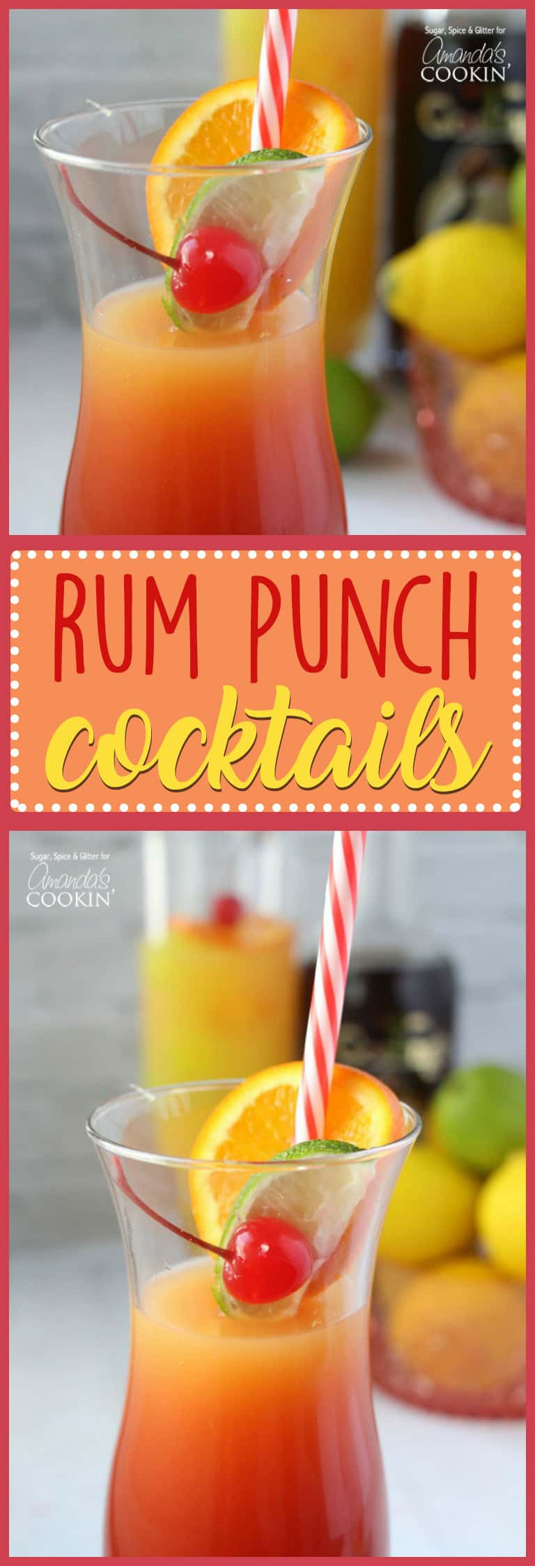 Mixed Drinks With Rum
 Rum Punch Cocktail it s a Caribbean sunset in a glass