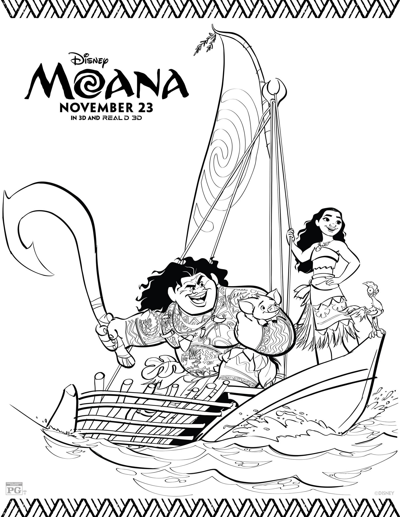 Moana Baby Coloring Pages
 Disney s Moana Coloring Pages and Activity Sheets Printables