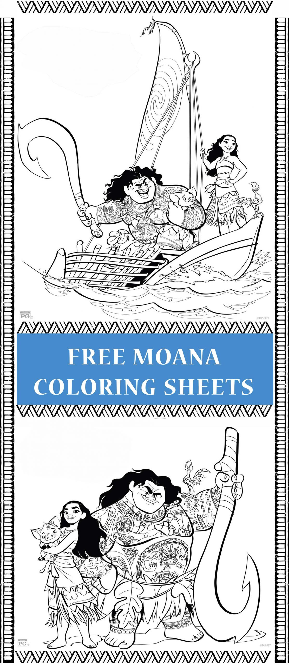 Moana Baby Coloring Pages
 Free printable Moana coloring pages & activity sheets for