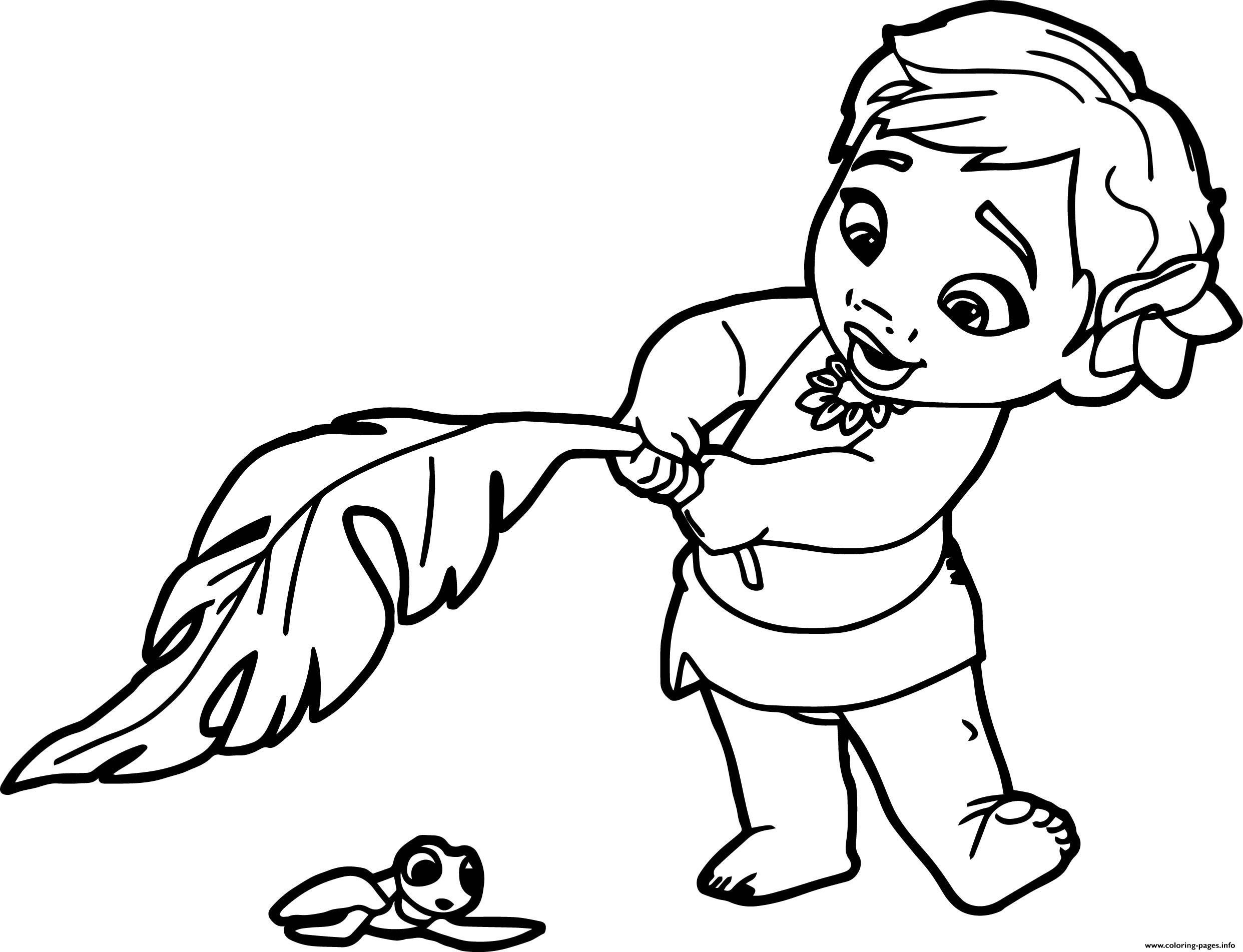 Moana Baby Coloring Pages
 Baby Moana Princess Disney Coloring Pages Printable