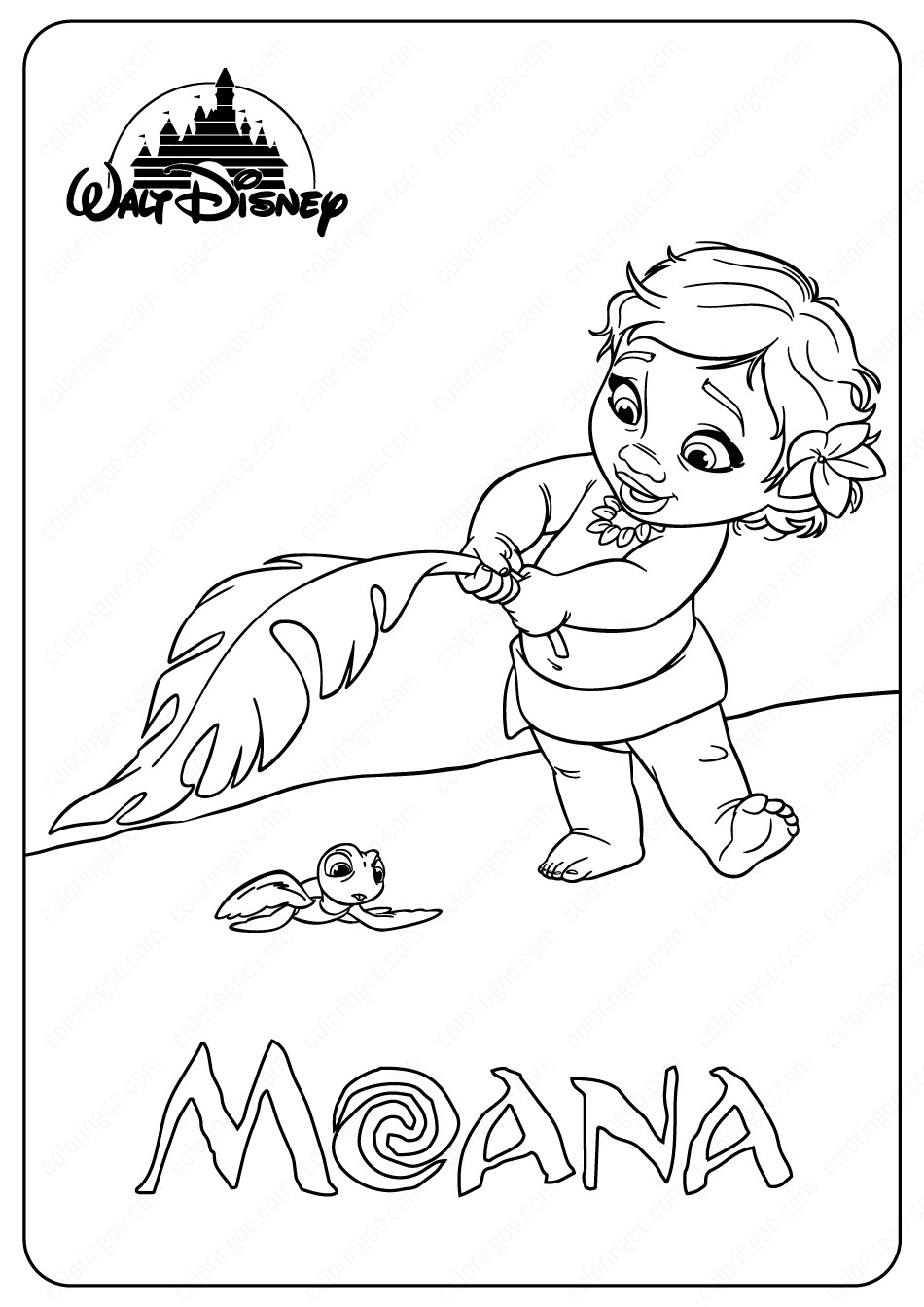 Moana Baby Coloring Pages
 Printable Disney Baby Moana Coloring Pages