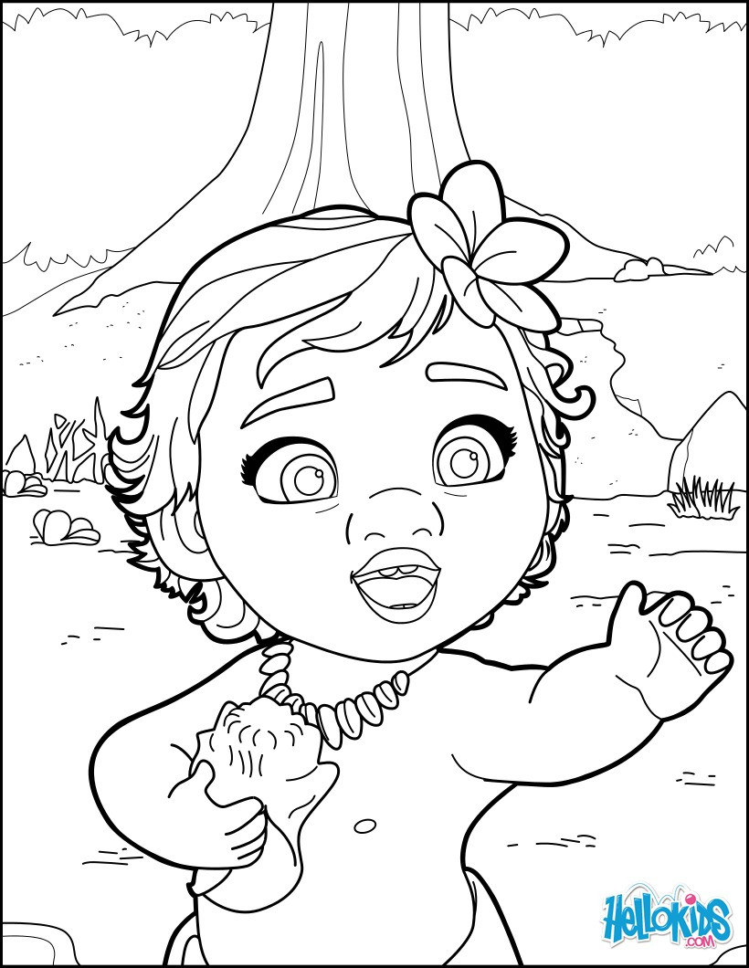 Moana Baby Coloring Pages
 Baby moana coloring pages Hellokids