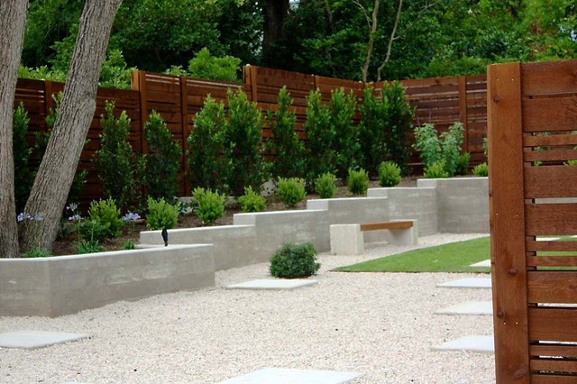 Modern Backyard Landscaping
 Minimalist Backyard Modern Landscape Austin by