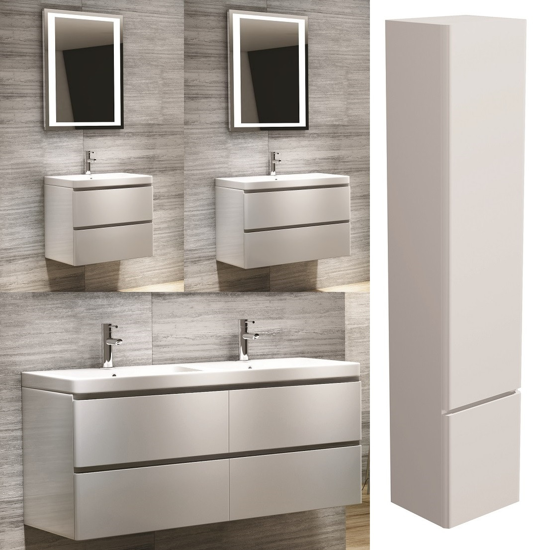 Modern Bathroom Wall Cabinet
 Modern Bathroom Vanity Unit Wall Hung White Basin Sink