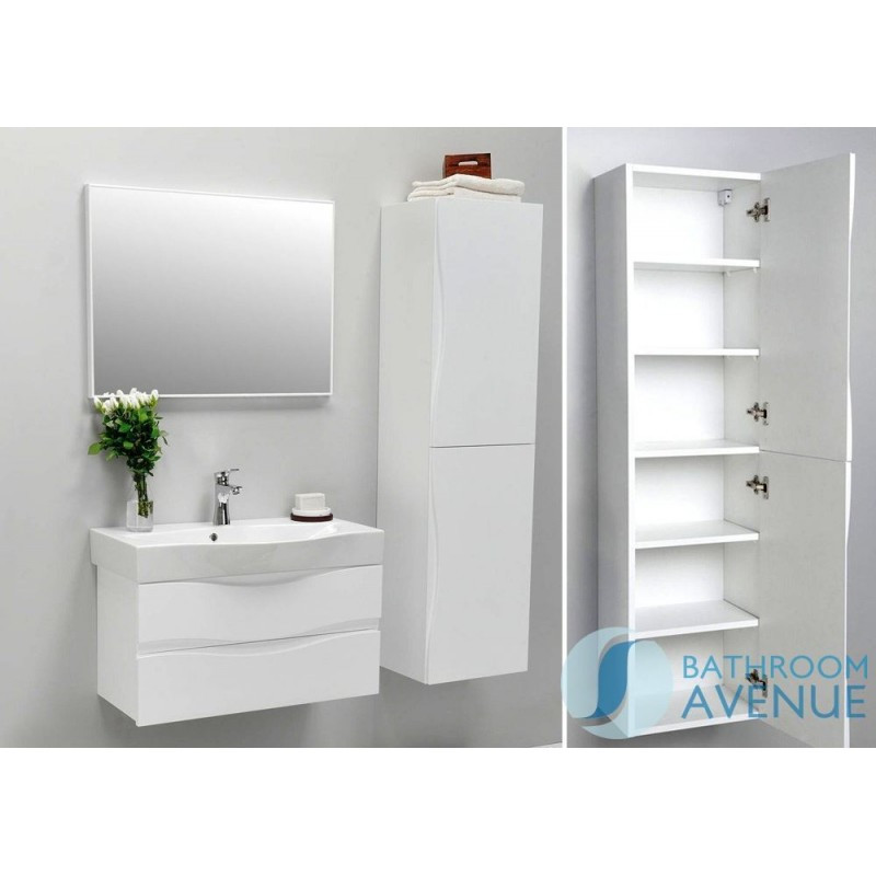 Modern Bathroom Wall Cabinet
 Modern Bathroom Wall Cabinet Double Door White Mauricio