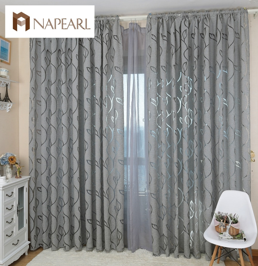 Modern Curtains For Bedroom
 Modern decorative curtains jacquard gray curtains window