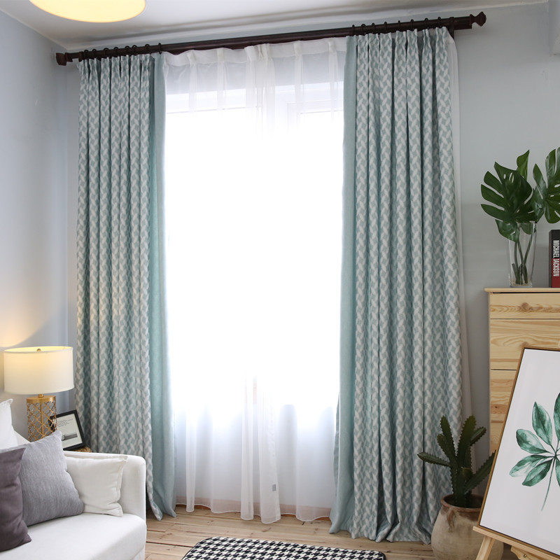 Modern Curtains For Bedroom
 Sage Green Patterned Floor to Ceiling Modern Bedroom Curtains
