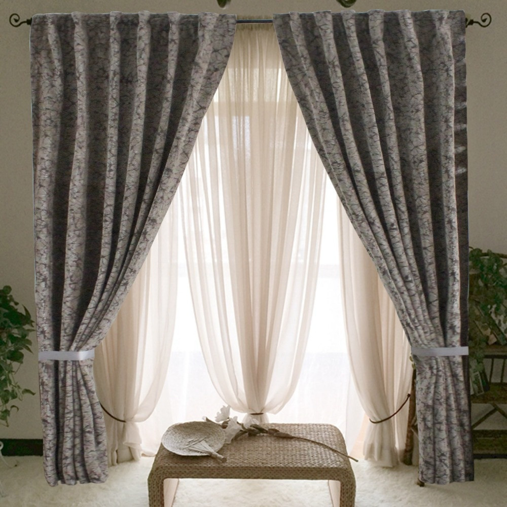 Modern Curtains For Bedroom
 Aliexpress Buy Set of 2pcs Chenille Coffee Blackout