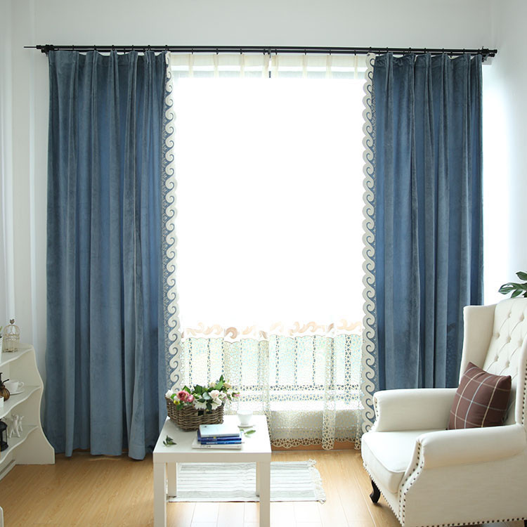 Modern Curtains For Bedroom
 Blue Solid Extra Wide Modern Bedroom Curtains