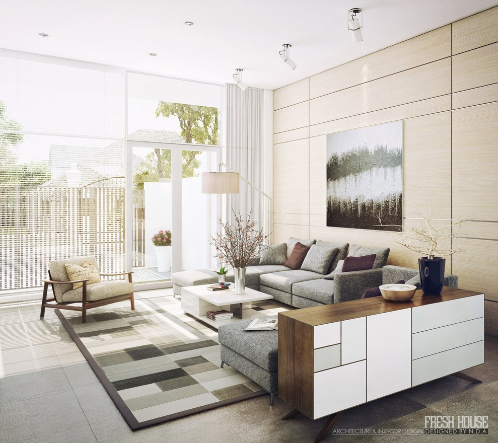 Modern Decorated Living Room
 Light Filled Contemporary Living Rooms