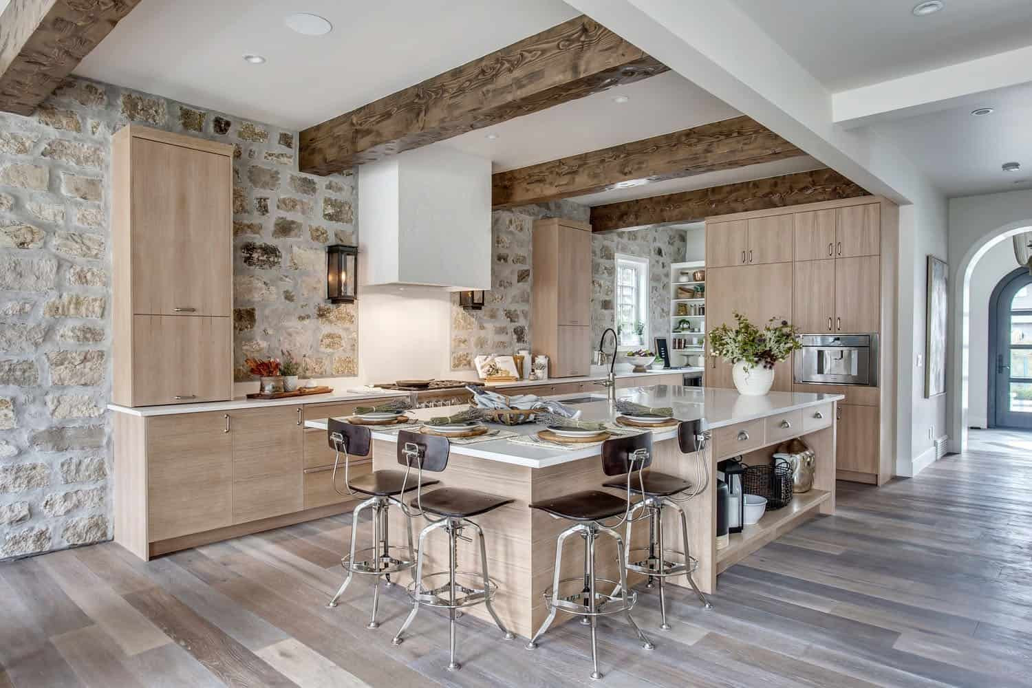 Modern French Country Kitchen
 Modern french country home offers breathtaking interiors