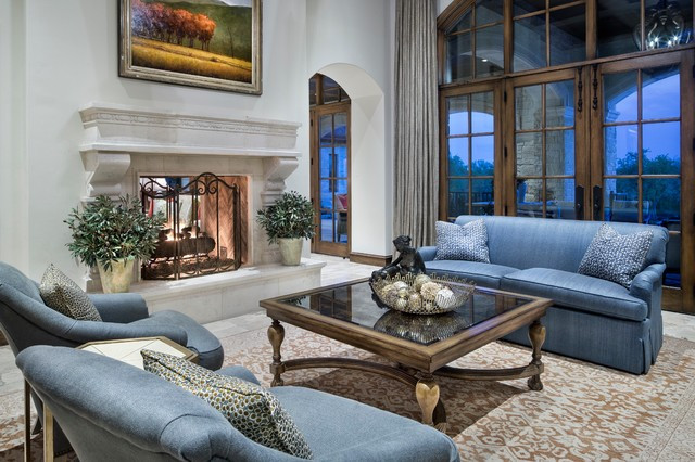 Modern French Country Living Room
 French Country Modern Mediterranean Living Room