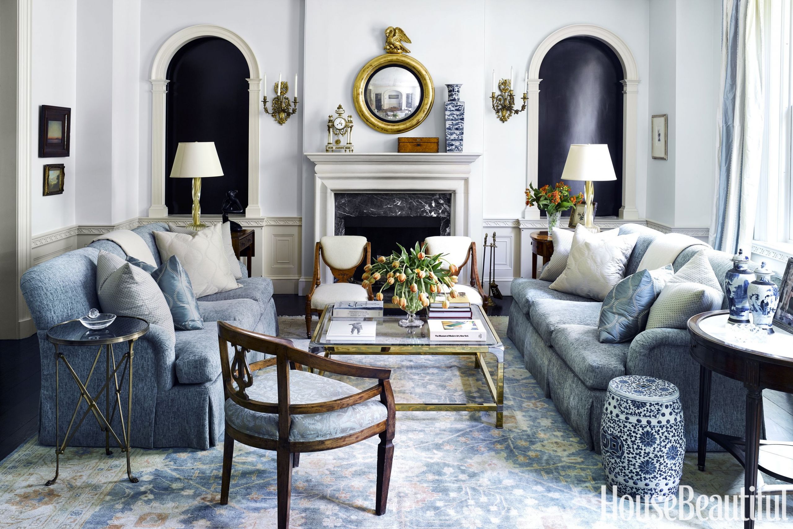 Modern French Country Living Room
 French Tulips & Copper Pans – The Simply Luxurious Life