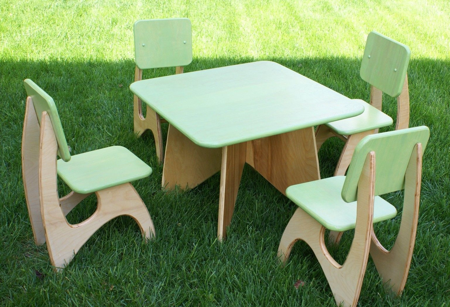 Modern Kids Table And Chair
 Modern Child and Table set 2 chair option $195 00 via