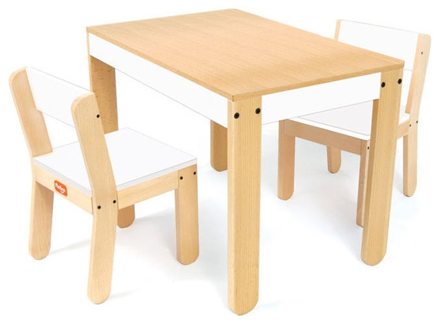 Modern Kids Table And Chair
 P kolino Little e s Table and Chair Set in White