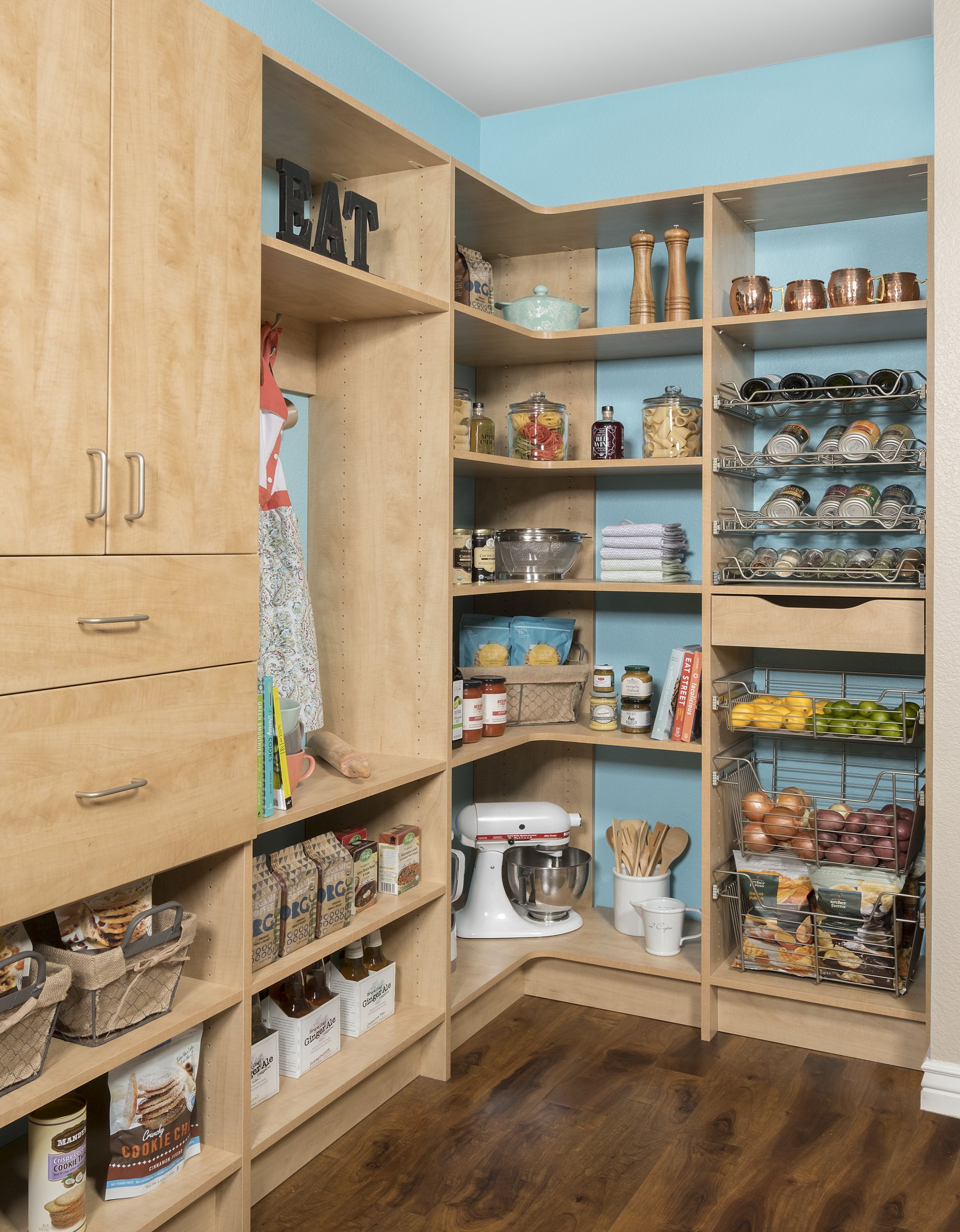 Modern Kitchen Pantry
 Kitchen Organization Calgary Custom Pantry Storage