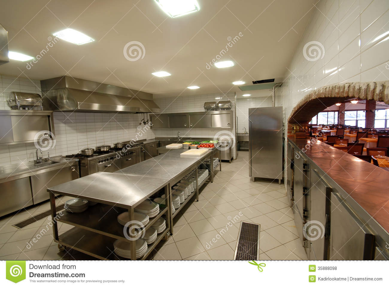 Modern Kitchen Restaurant
 Modern Kitchen In Restaurant Royalty Free Stock s