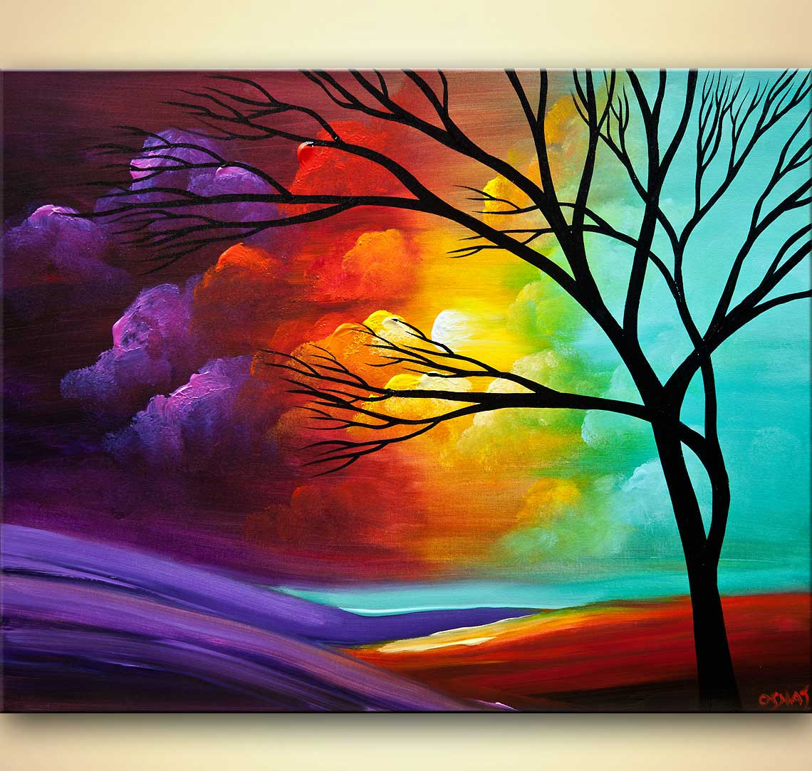 Modern Landscape Paintings
 Painting for sale modern landscape tree painting 8028