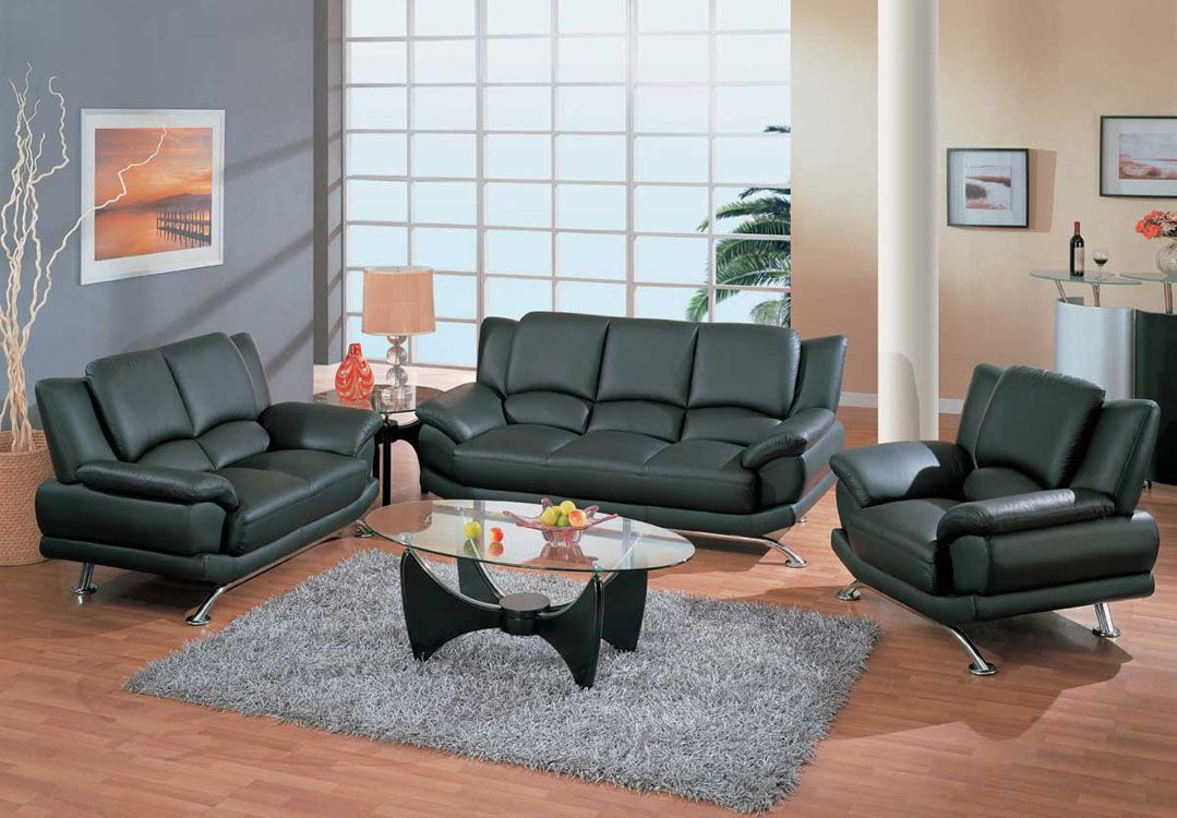 Modern Living Room Sets
 Contemporary Living Room Set in Black Red or Cappuccino