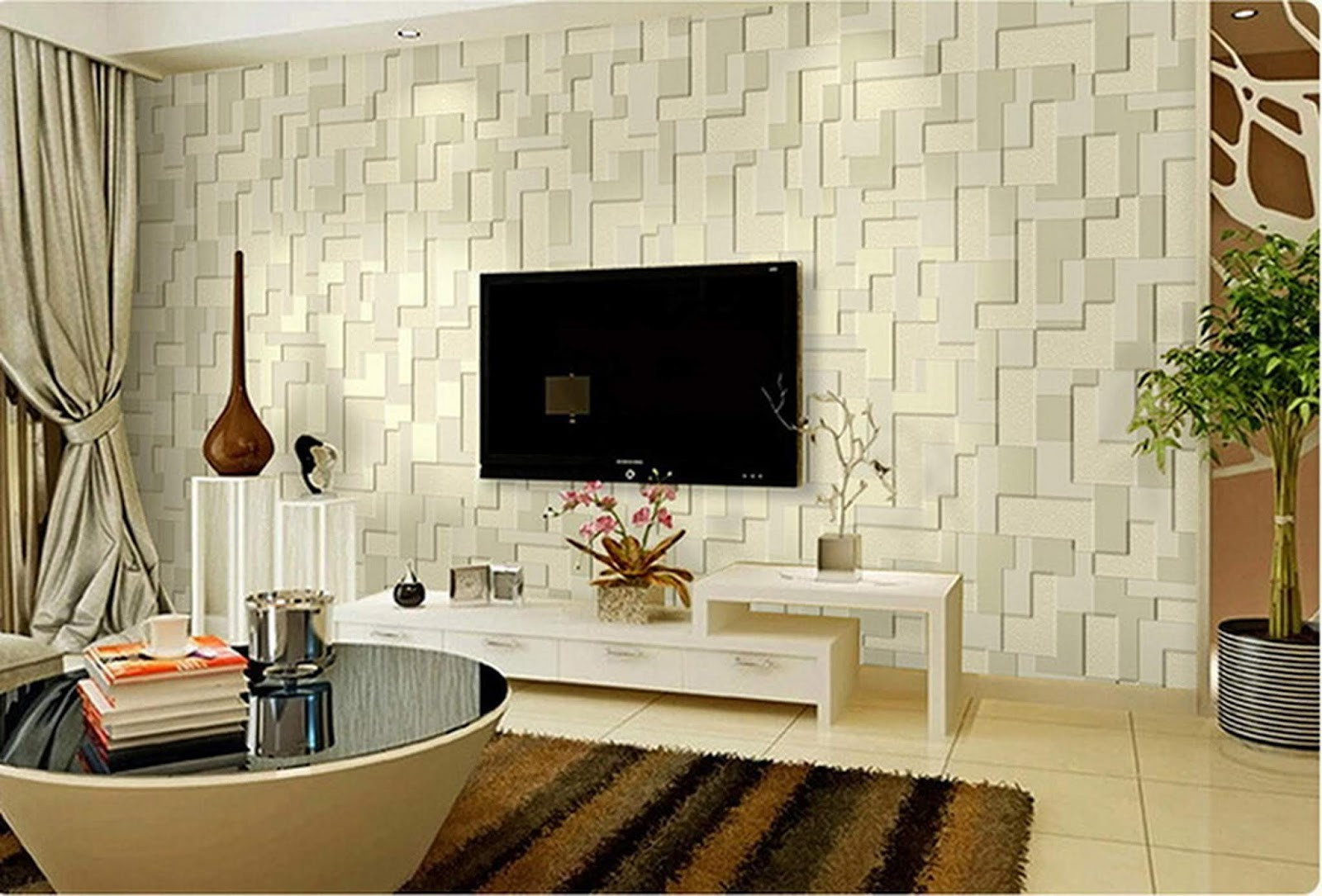 Modern Living Room Wallpaper
 Modern 3D Wallpaper Design Ideas That Looks Absolute Real