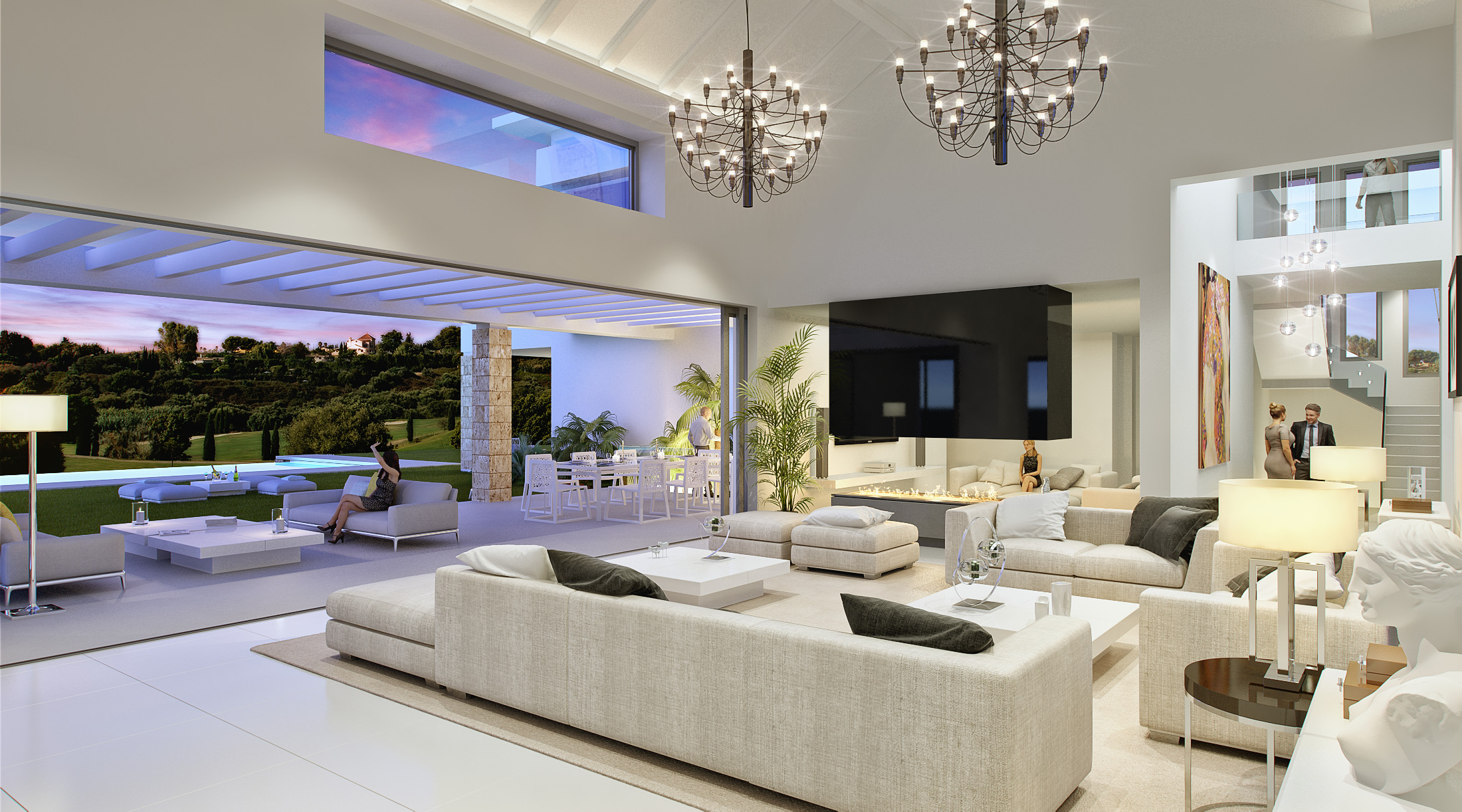 Modern Mansion Living Room
 Luxury Contemporary Mansion – Los Flamingos Golf Blue