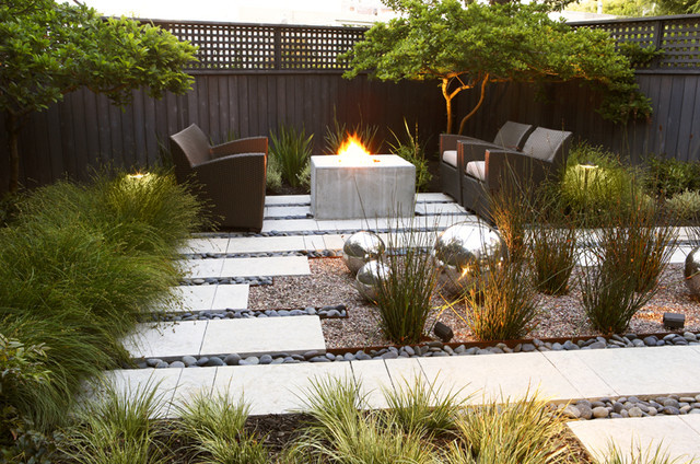 Modern Outdoor Landscape
 Small City Garden Contemporary Landscape San