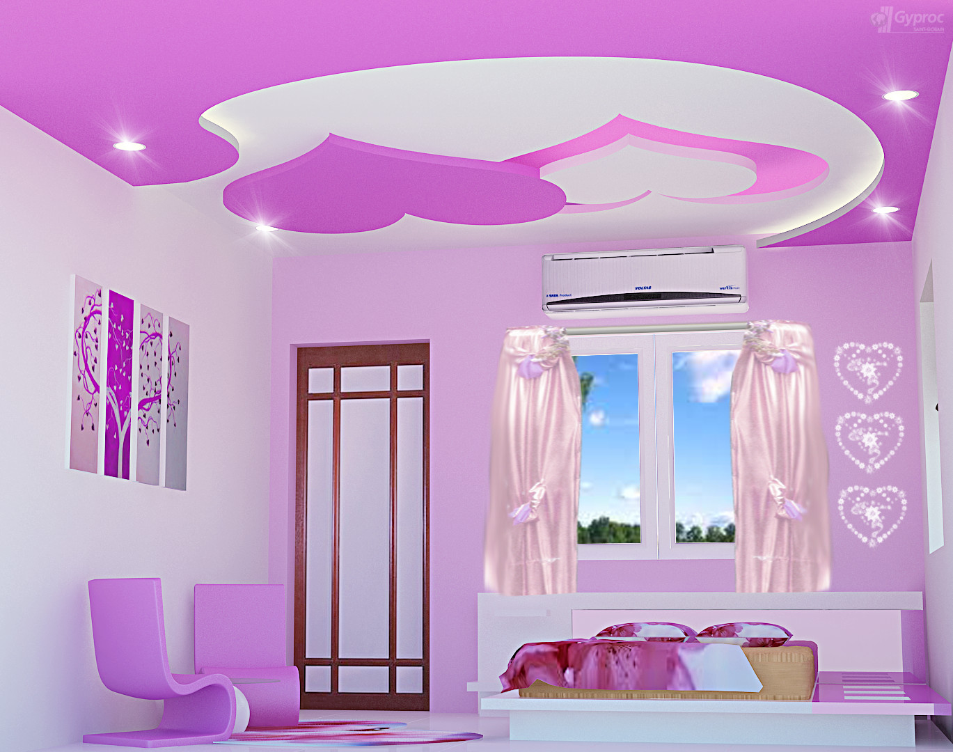 Modern Pop Design For Bedroom
 False Celining Designs and Services