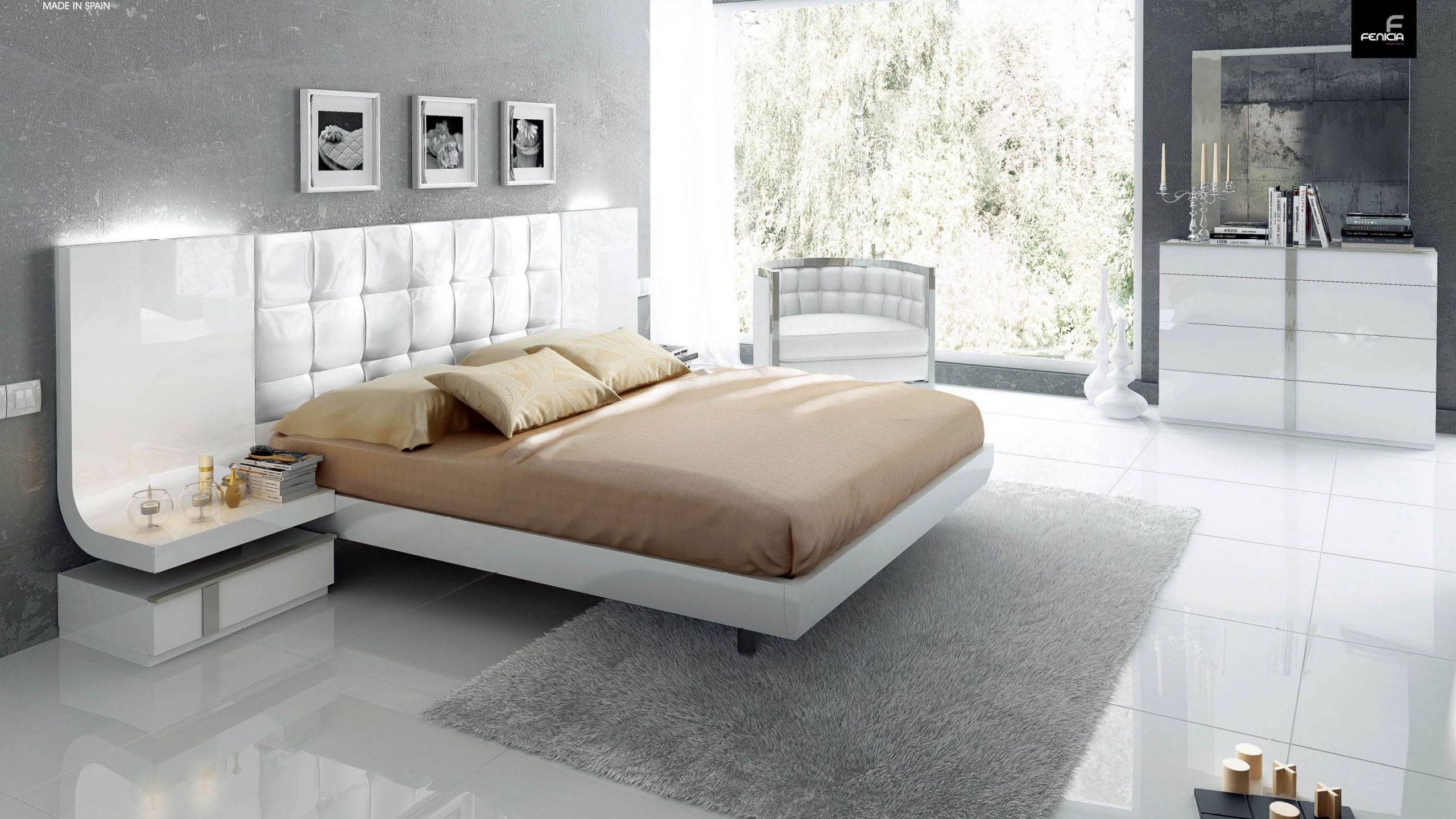 Modern Wood Bedroom Furniture
 Stylish Wood Elite Modern Bedroom Set with Extra Storage