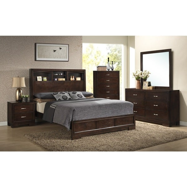 Modern Wood Bedroom Furniture
 Shop Montana Walnut Modern 4 Piece Wood Bedroom Set with