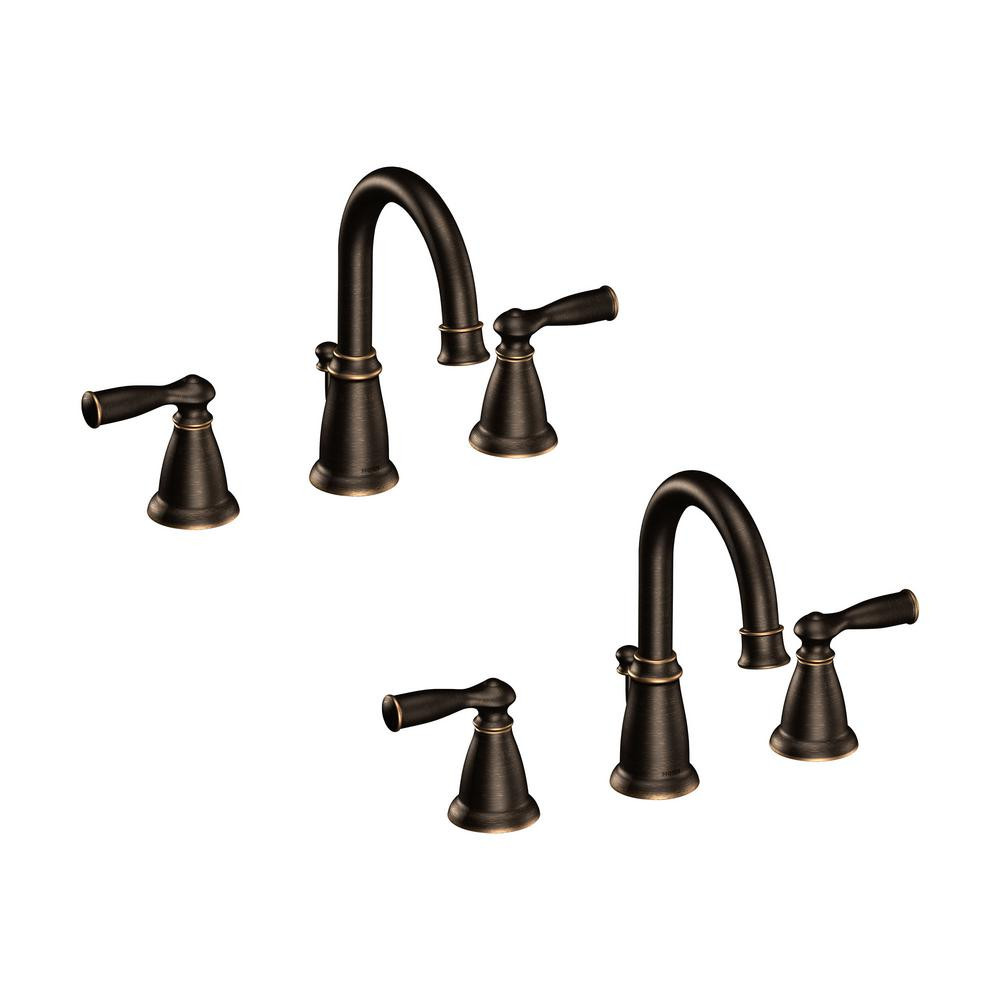 Moen Bronze Bathroom Faucet
 MOEN Banbury 8 in Widespread 2 Handle Bathroom Faucet in