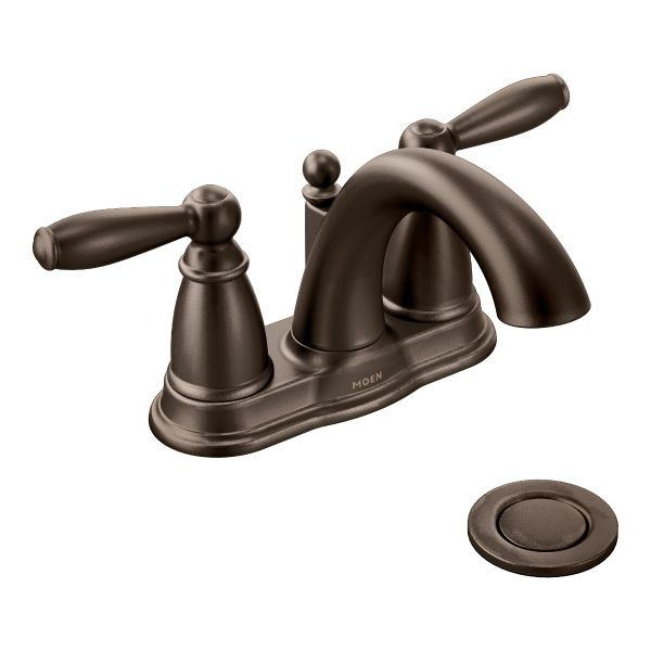 Moen Bronze Bathroom Faucet
 Brantford oil rubbed bronze two handle low arc bathroom