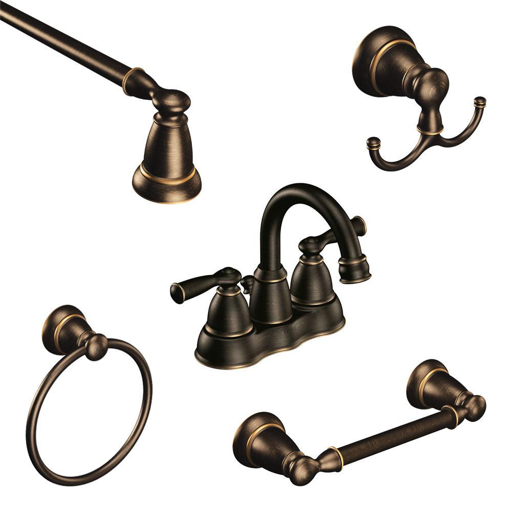 Moen Bronze Bathroom Faucet
 MOEN Banbury 4 in Centerset 2 Handle High Arc Bathroom