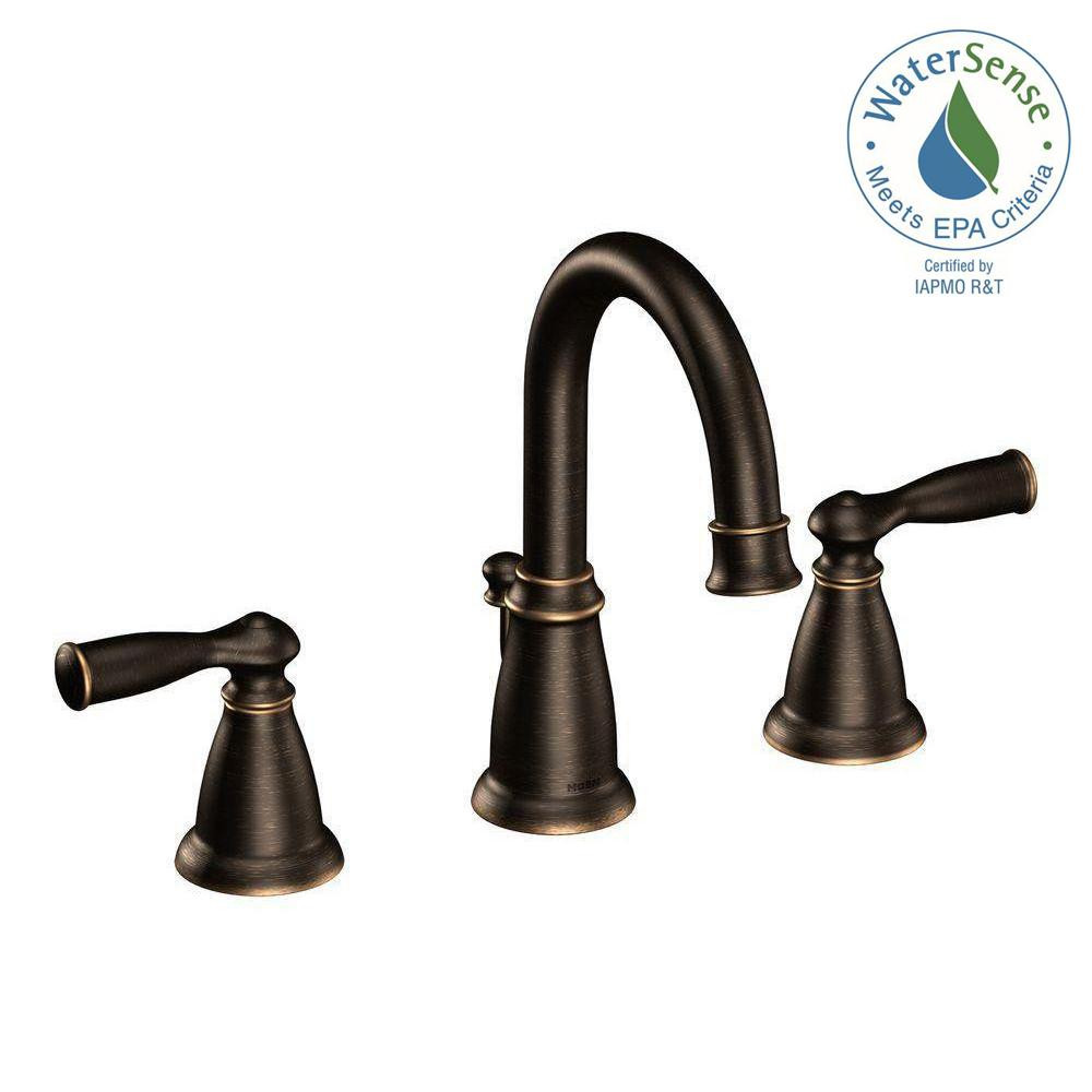 Moen Bronze Bathroom Faucet
 MOEN Banbury 8 in Widespread 2 Handle Bathroom Faucet in