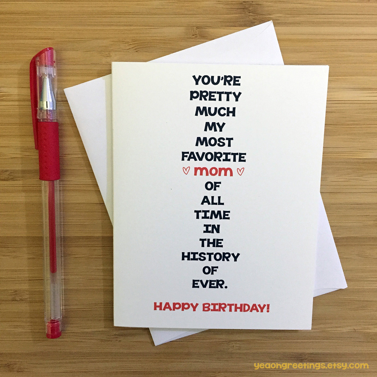 Mom Birthday Card Ideas
 Happy Birthday Mom Card for Mom Funny Mom Card Cute Card