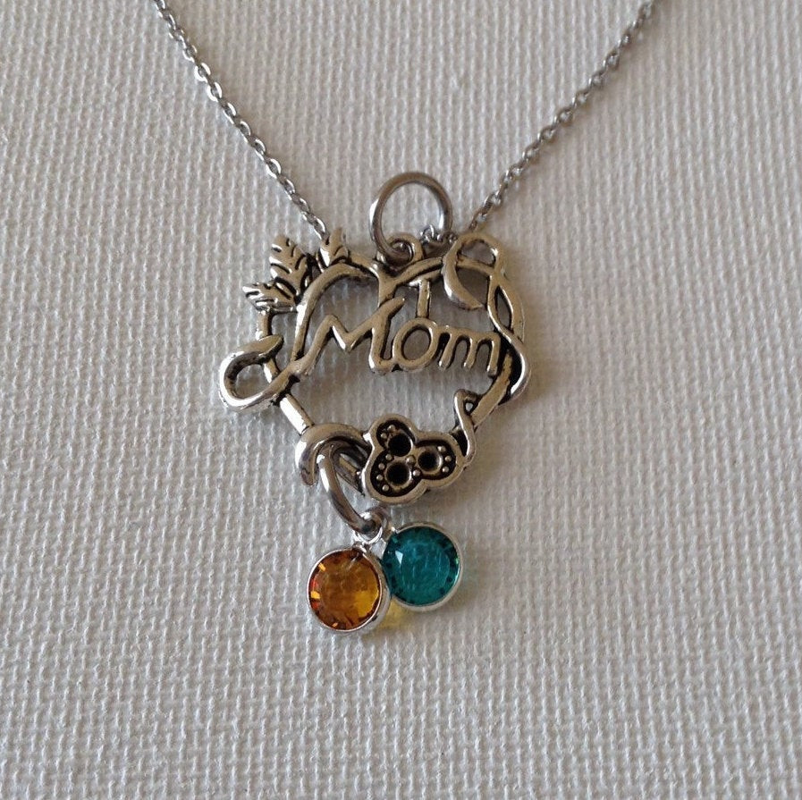 Mom Necklace With Birthstones
 Mom necklace with birthstones mother necklace mothers day