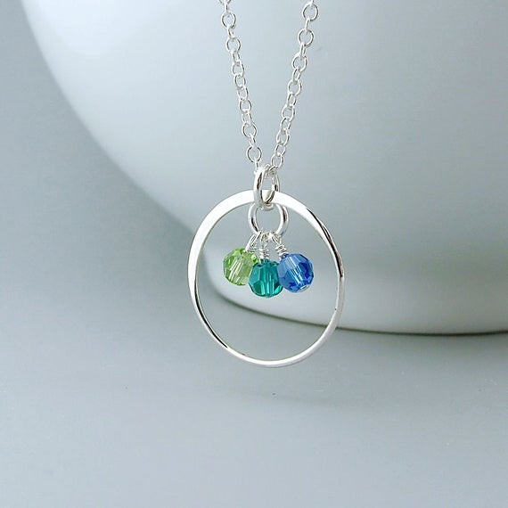 Mom Necklace With Birthstones
 Birthstone Mother Necklace mom jewelry mothers eternity