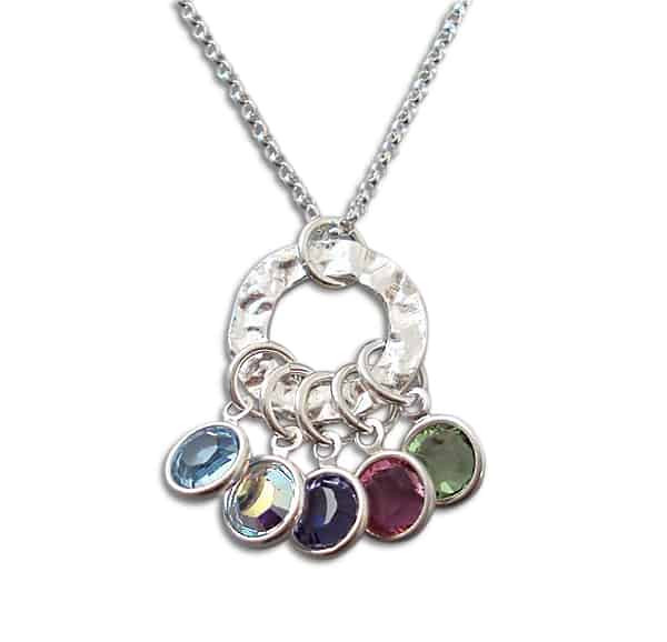 Mom Necklace With Birthstones
 Mothers Necklace with Kids Birthstones