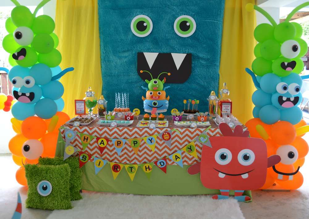 Monster Birthday Decorations
 Monsters Birthday Party Ideas 1 of 32