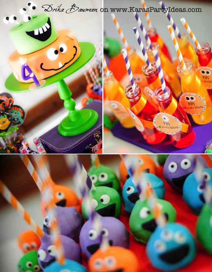 Monster Birthday Decorations
 Kara s Party Ideas Monster Boy Girl 4th Birthday Party