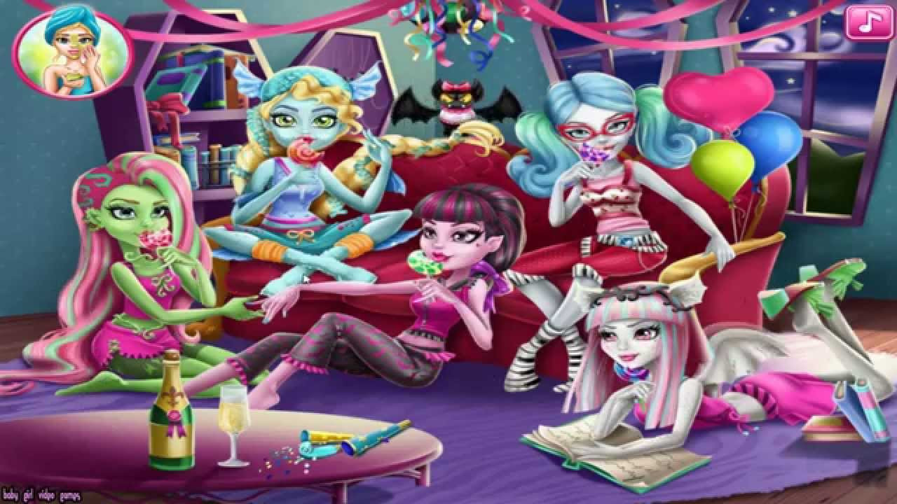 Monster High Birthday Party Games
 Monster Pyjama Party Game Monster High Games Baby Girl