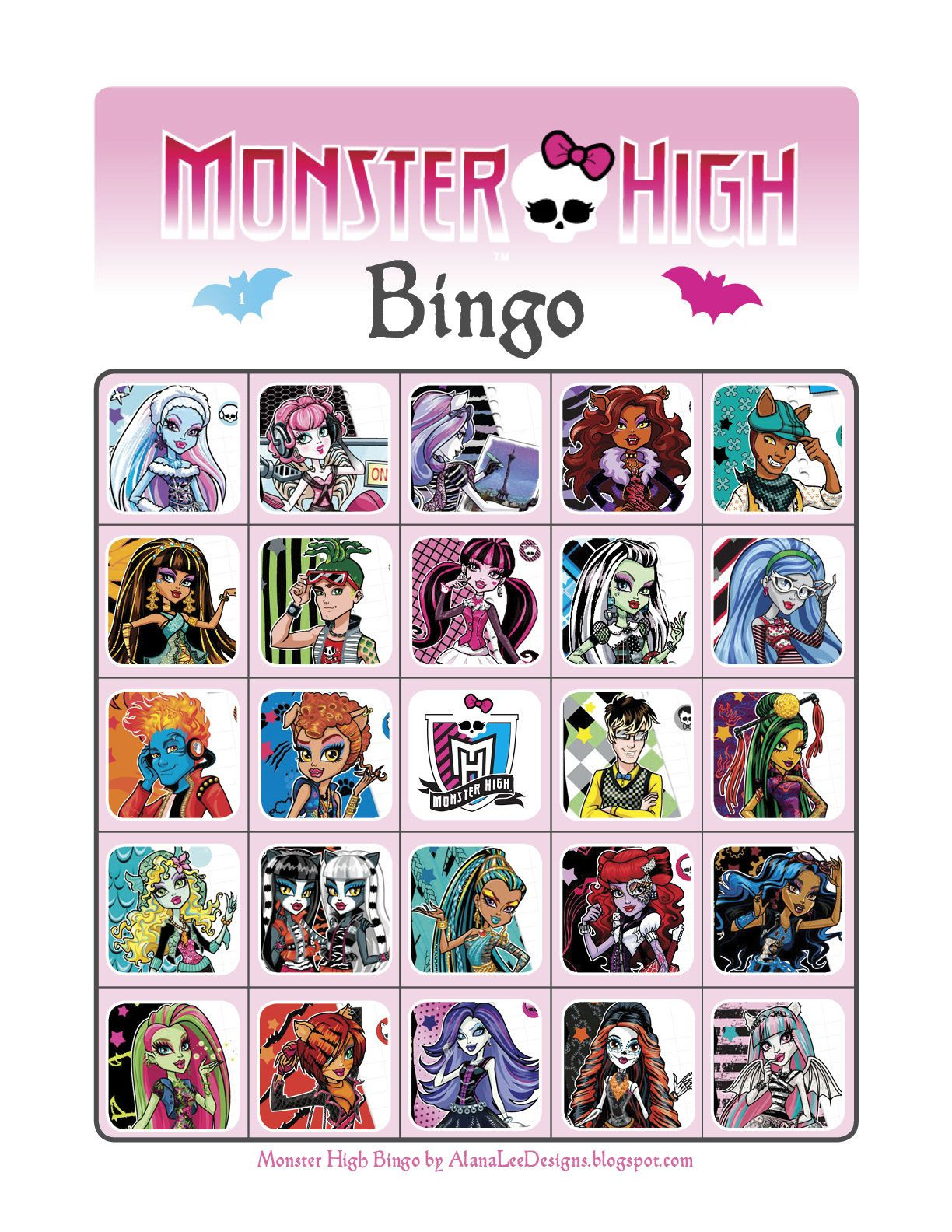 Monster High Birthday Party Games
 Monster High Bingo Game