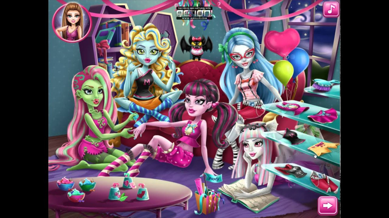 Monster High Birthday Party Games
 Monster High Games Monster Pyjama Party Best Monster