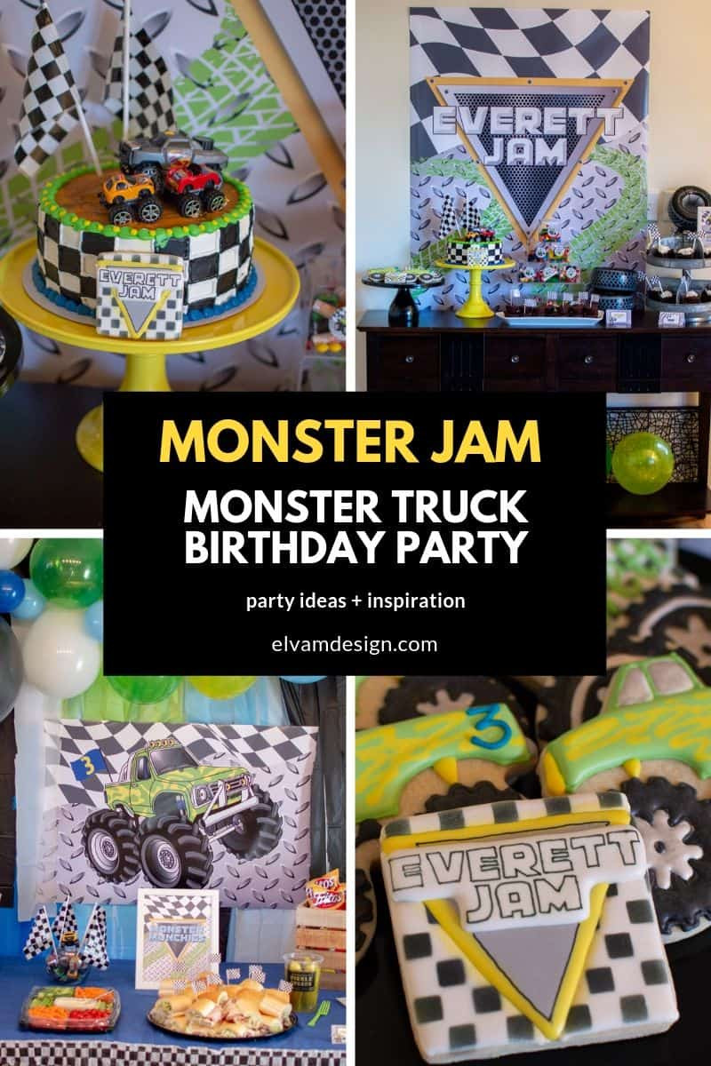 Monster Jam Birthday Party
 Monster Truck "Monster Jam" Birthday Party Elva M Design